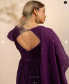 Divyaa Purple Anarkali Premium Suit Set