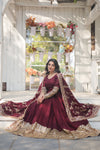 Radiant Dark Maroon Suit Set