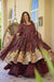 Diya Wine Floral Embroidered Anarkali Suit Set with Dupatta