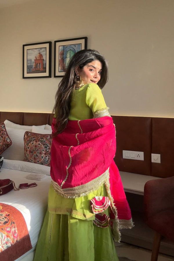 Vartika Neon Colour Sharara Suit