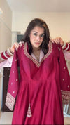 Dhruvi Pink Anarkali Premium Suit Set