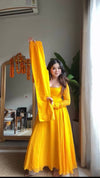 Yellow Elegance Designer Anarkali Suit Set