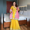 Vratikla Neon Yellow Colour Sharara Suit