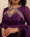 Divyaa Purple Anarkali Premium Suit Set