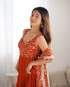 Saloni Mustured Georgette Designer Anarkali Gown