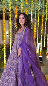 Vasudha Purple Anarkali Suit Set