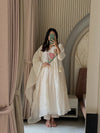 White Hand work Anarkali Suit Set with Dupatta Festive & Wedding Wear