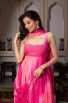 Pink Pure Soft Gorgette Anarkali Suit Set