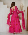 Bandhej Rani Soft Chiffon Forest Designer Anarkali Gown