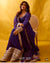 Purple Cinon Silk Anarkali Premium Suit Set