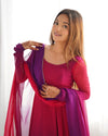 Trending Dark Pink Pure Georgette Anarkali