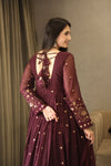 Vibhuti's Wine Coloured Anarkali Suit Set