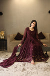 Vibhuti's Wine Coloured Anarkali Suit Set