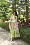 Nidhi's Multi Pista Coloured Anarkali Suit Set