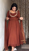Mustured Festive Anarkali suit