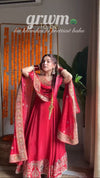 Gopi Pink Stylish Anarkali Suit Set