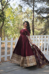 Radiant Dark Maroon Suit Set