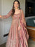 Antique Rose Festive Wear Embroidere Anarkali Suit Set