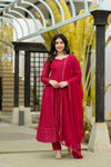 Atmiya Red Anarkali Suit Set