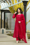 Atmiya Red Anarkali Suit Set