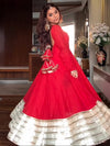 NEHA RED PREMIUM ANARKALI SUIT SET