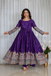Tulip Canvas Cinon Anarkali Suit Set
