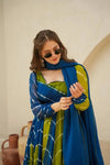 Laheriya Blue Fancy Orgenza Set