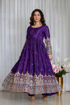 Tulip Canvas Cinon Anarkali Suit Set