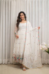 Nayra White Premium Quality Anarkali Suit Set