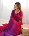 Trending Dark Pink Pure Georgette Anarkali
