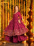 Pink Starfall Wedding Wear Stylish Anarkali Suit Set