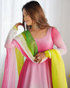 Trending Multi Colour Pure Georgette Anarkali