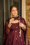 Azira Maroon Color Premium Anarkali Suit Set