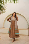 Anjali Brown Anarkali Suit Set