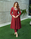 Kesriya Silk Anarkali Premium Suit Set