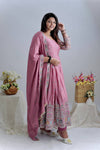 Fawna Pink Anarkali Suit Set with Dupatta
