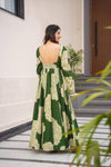 Mehtab Green Maslin Suit Set