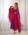 Trending Dark Pink Pure Georgette Anarkali