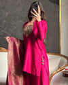 Vision of Confidence in a Stylish Pink Suit