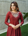 Kesriya Silk Anarkali Premium Suit Set