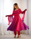 Trending Dark Pink Pure Georgette Anarkali