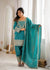 Traditional Sage Embroidered Punjabi Suit Set