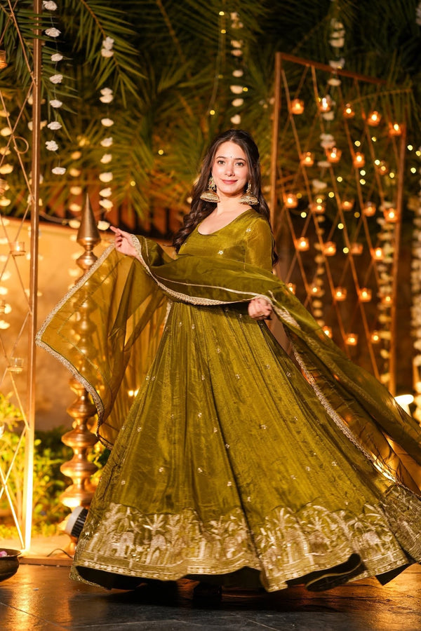 Myra Mehendi Anarkali Suit Set