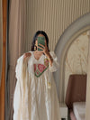 White Hand work Anarkali Suit Set with Dupatta Festive & Wedding Wear