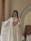 White Hand work Anarkali Suit Set with Dupatta Festive & Wedding Wear