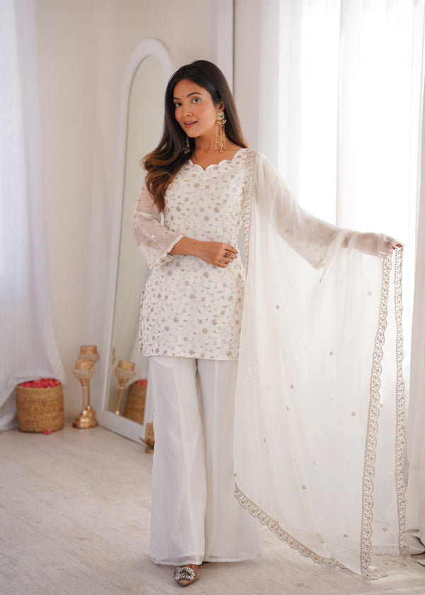 Designer Teal Ethnic Suit Set with Intricate Embroidery