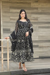 Damini's Black Coloured Anarkali Suit Set