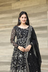 Damini's Black Coloured Anarkali Suit Set