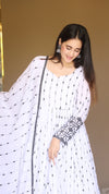 Aditi's White Coloured Anarkali Suit Set