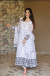 Aditi's White Coloured Anarkali Suit Set